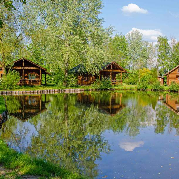 Foto von den Ferienhäuesrn in einer ruhigen Umgebung