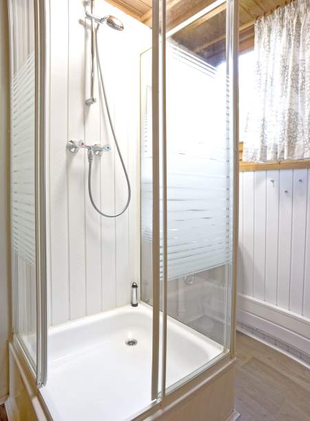 Foto von der Dusche im Nurdachhaus 302