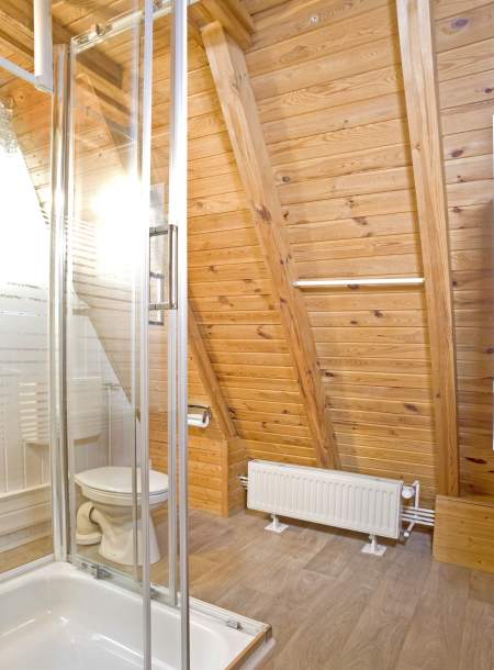 Foto von dem kleinem Duschbad im Nurdachhaus 304