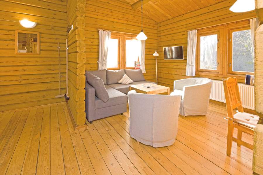 Foto von dem Wohnbereich im Blockhaus 336.