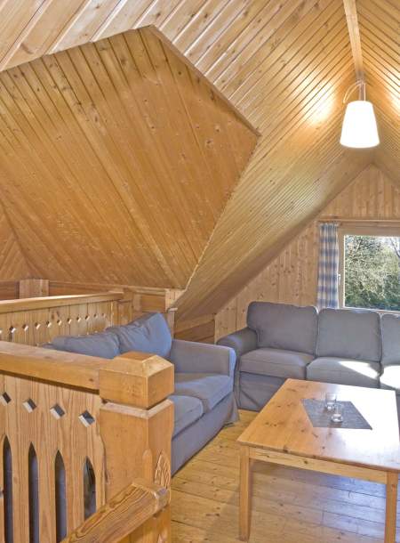 Foto von dem Wohnbereich im karelischen Blockhaus 355.