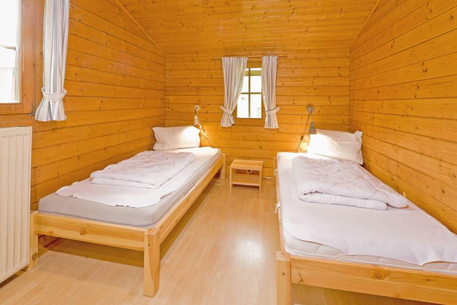 Foto von dem Schlafzimmer mit Einzelbetten im Ferienhaus 361.