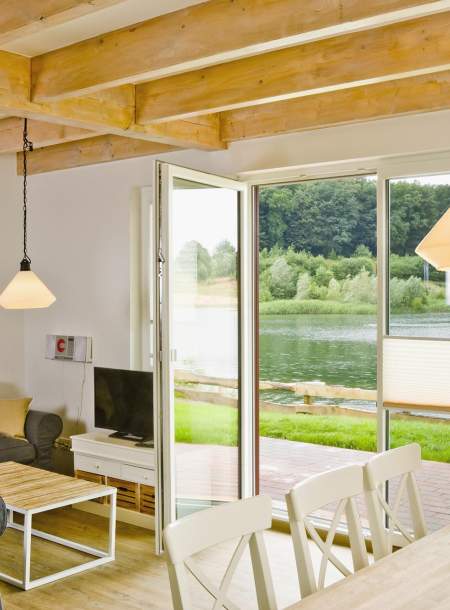 Foto von dem Zugang zur Terrasse im Wohnbereich des Seehauses 401.