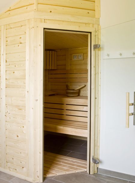 Foto von der Sauna im Seehaus 405.