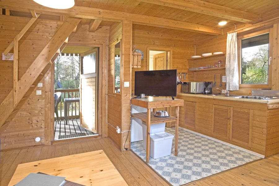 Foto von der Küche im kleinen Blockhaus 353.