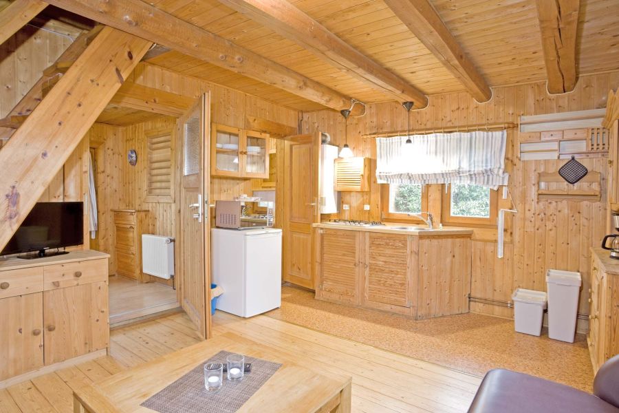 Foto von der Küche im kleinen Blockhaus 333.