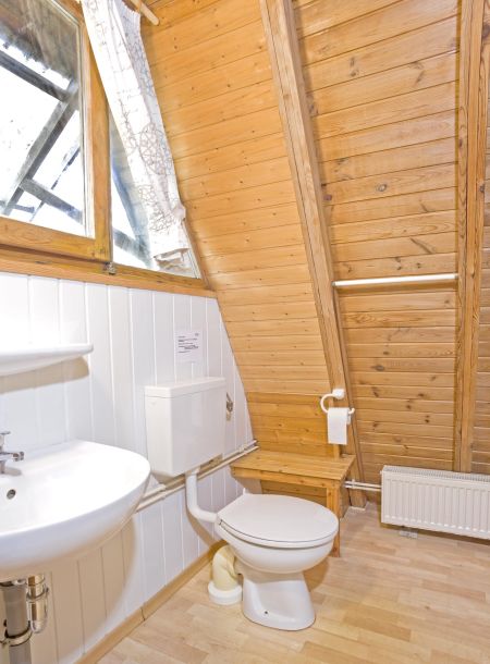 Foto von dem Badezimmer im Nurdachhaus 338.