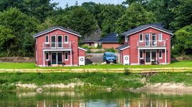 Außenansicht des Ferienhauses 407 am Geestsee