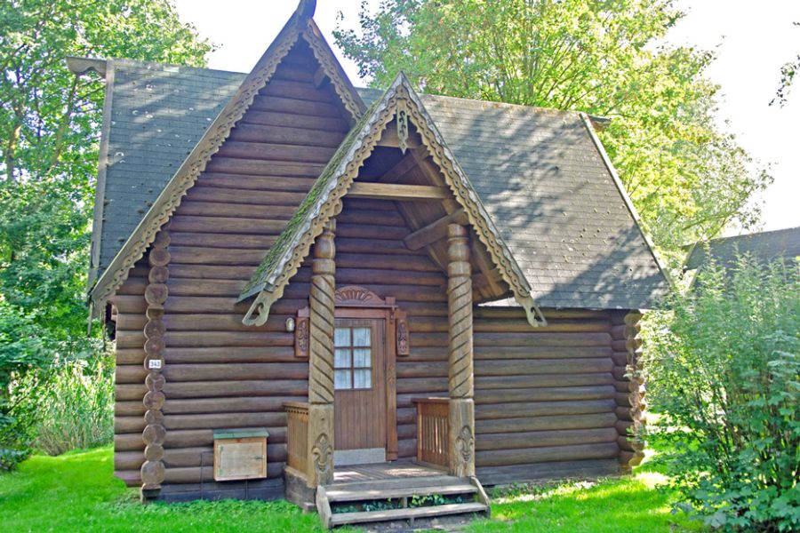 Foto von dem karelischen Blockhaus 343.