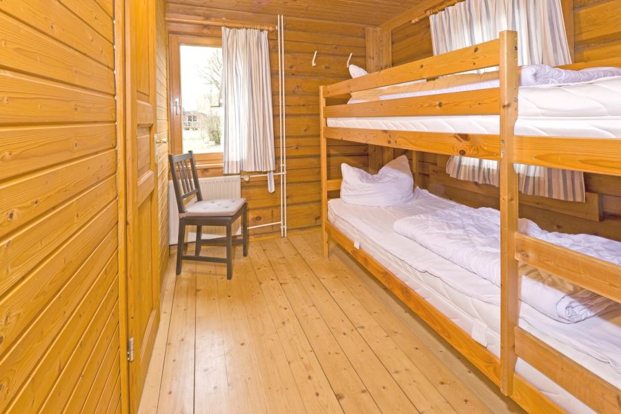 Foto von dem Schlafzimmer mit Etagenbett im karelischen Blockhaus 354.