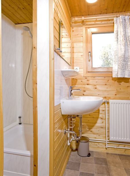Foto von dem Badezimmer im Nurdachhaus 150