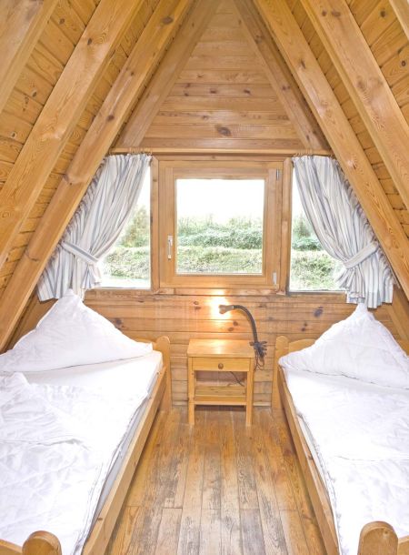 Foto von dem Schlafzimmer mit Einzelbetten im Nurdachhause 379.