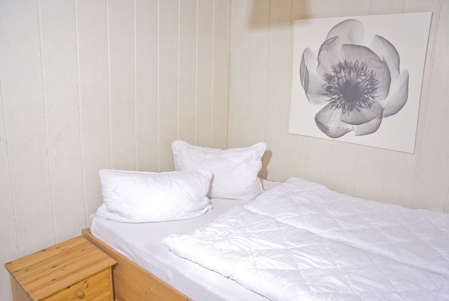 Foto von dem Doppelbett im Chalet 5