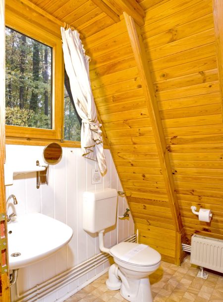Foto von dem Badezimmer im Nurdachhaus 306.