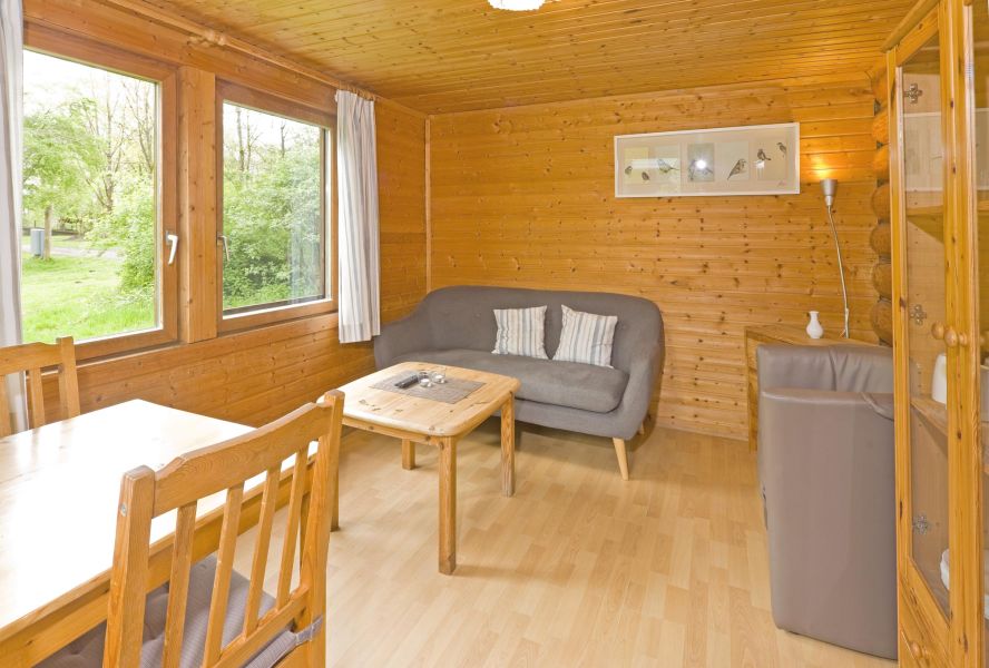 Foto von dem Wohnbereich im kleinen Blockhaus 366.