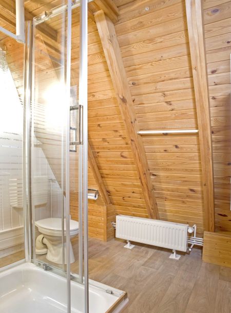 Foto von dem kleinem Duschbad im Nurdachhaus 304