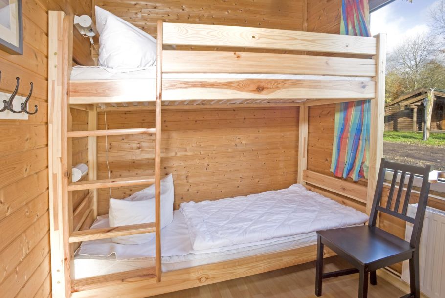 Foto von dem Schlafzimmer mit Etagenbett im Ferienhaus 376.